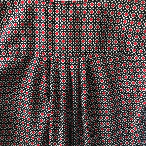 The Limited Red and Blue Blouse Split Neckline - Picture 6 of 7